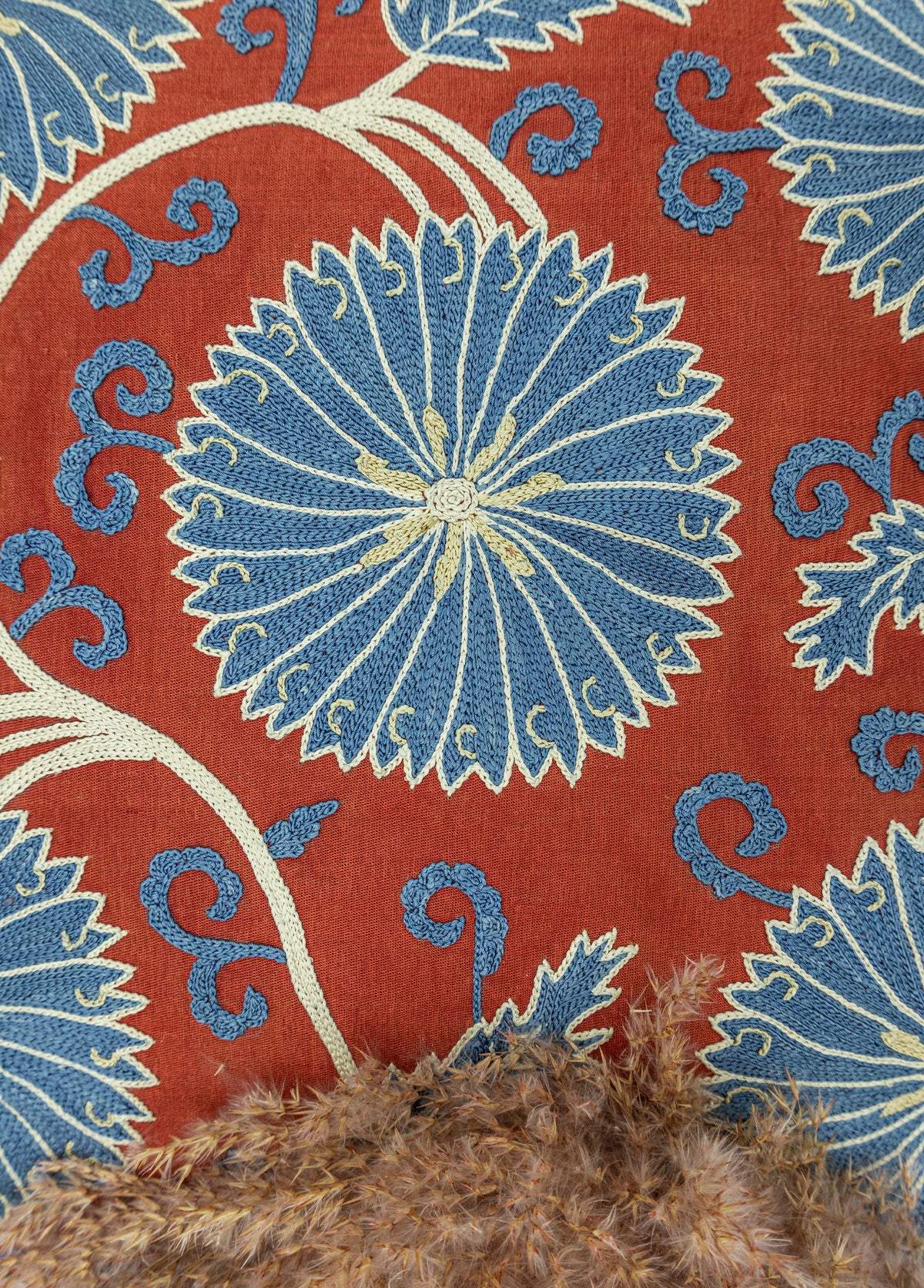 Ziva El Yapımı Suzani Kırlent 50x50 cm