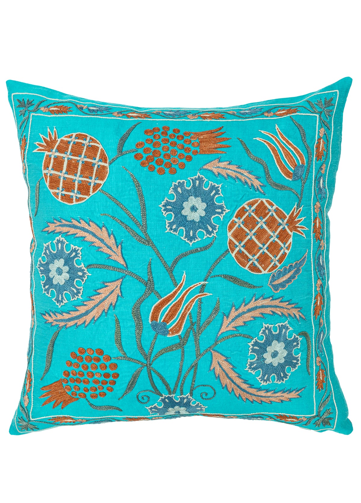 Tuvan El Yapımı Suzani Kırlent 50x50 cm