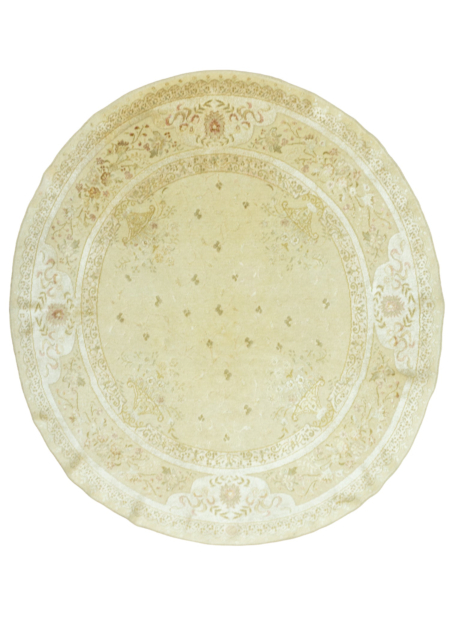 Vera El Dokuma Yuvarlak İpek Halı 160x175 cm