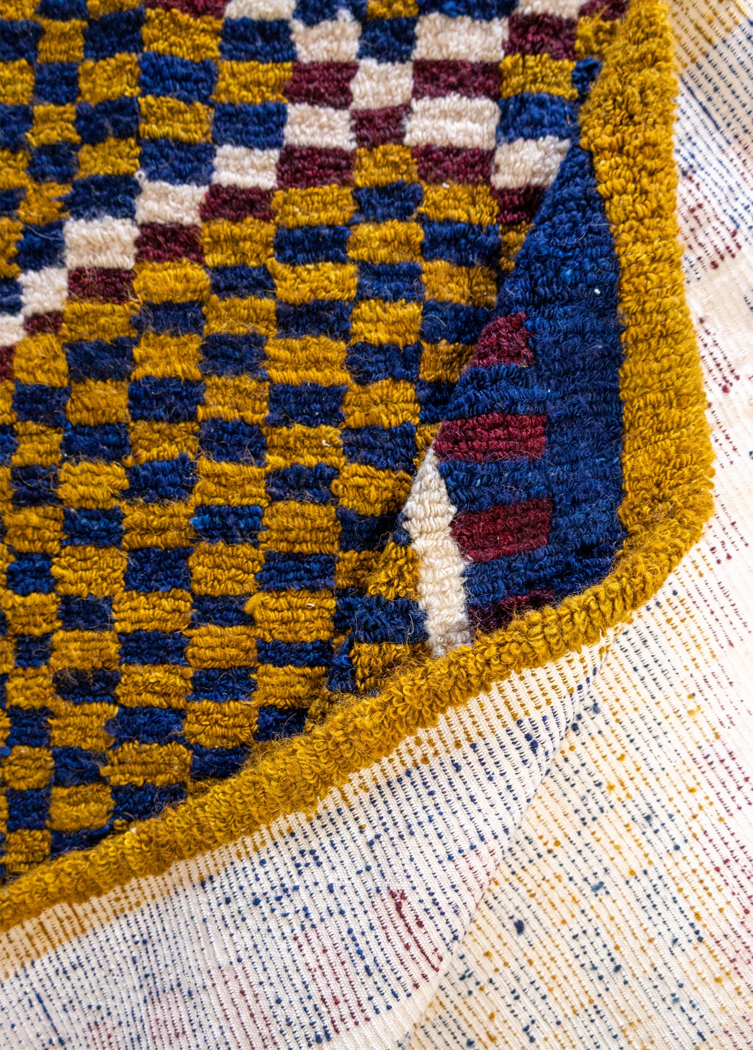 Maddox Vintage Checkered Boho Rug 178x185 cm