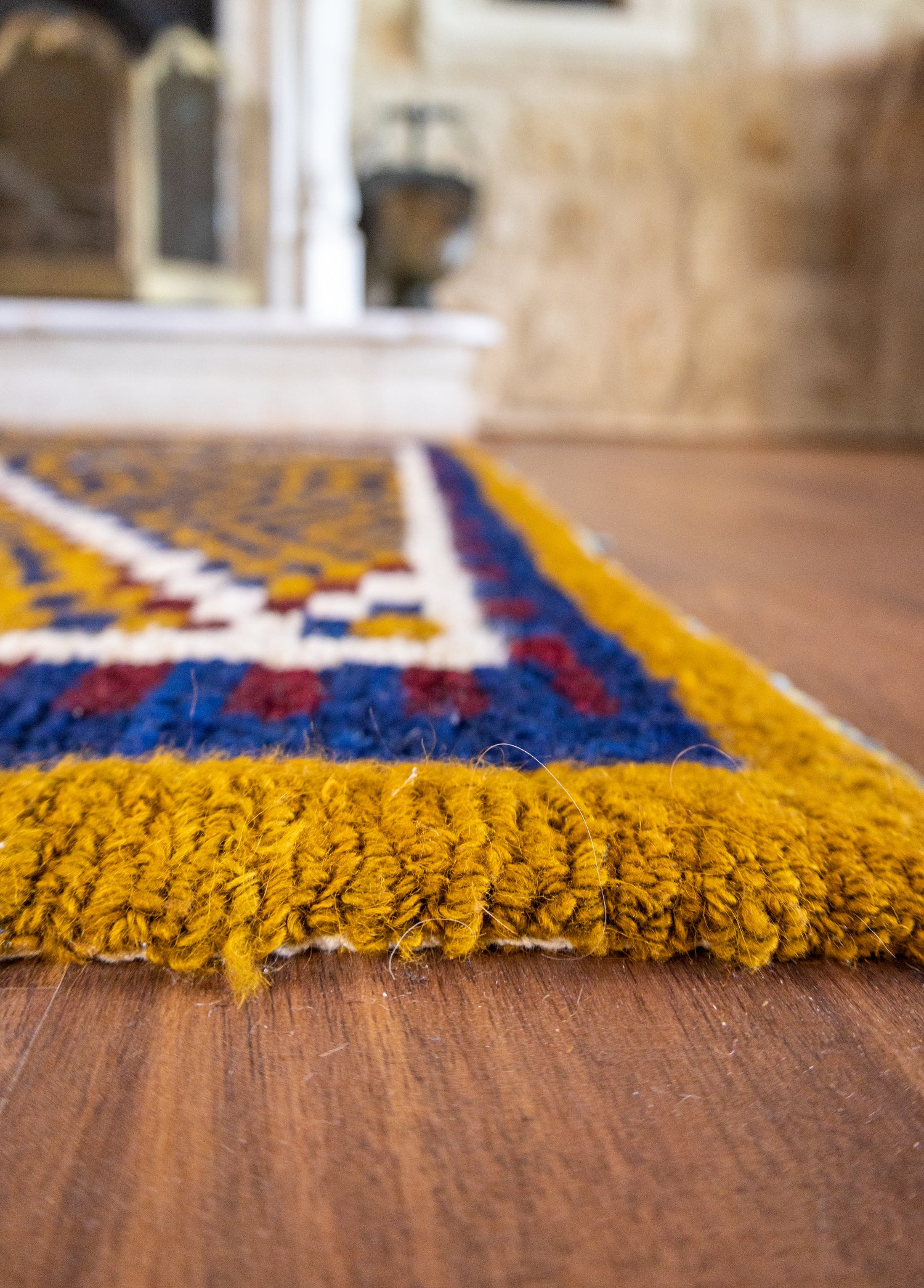 Maddox Vintage Checkered Boho Rug 178x185 cm