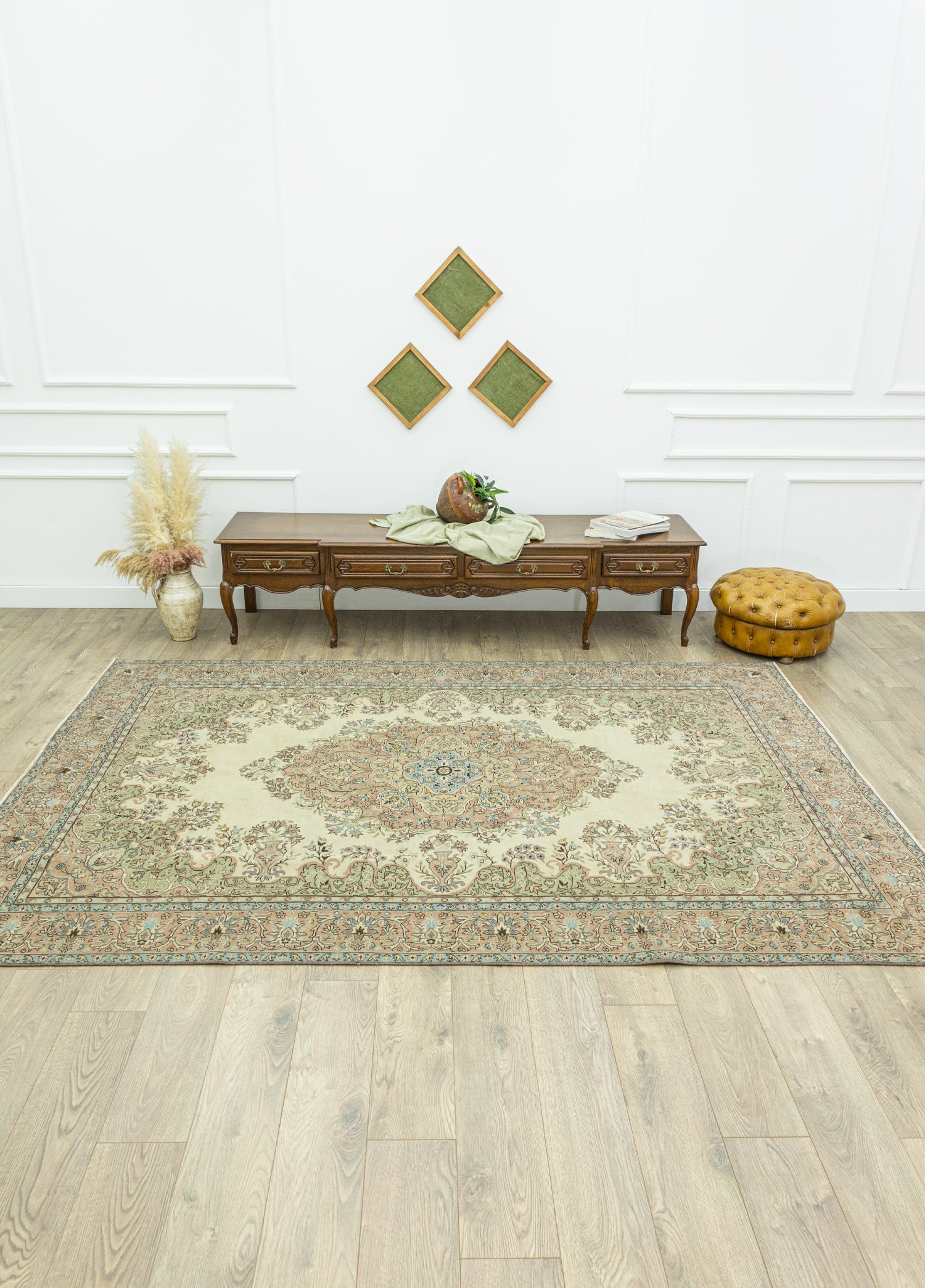 Abek Madalyon Tasarımlı Vintage Halı 208x303 cm