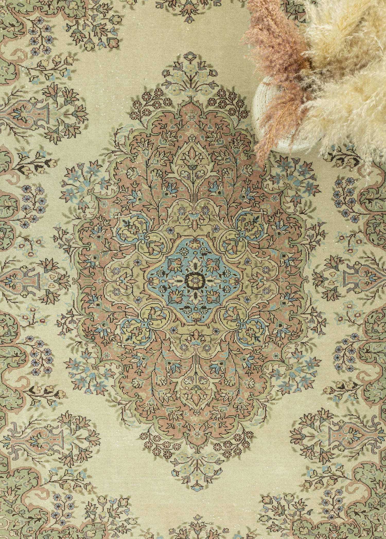 Abek Madalyon Tasarımlı Vintage Halı 208x303 cm