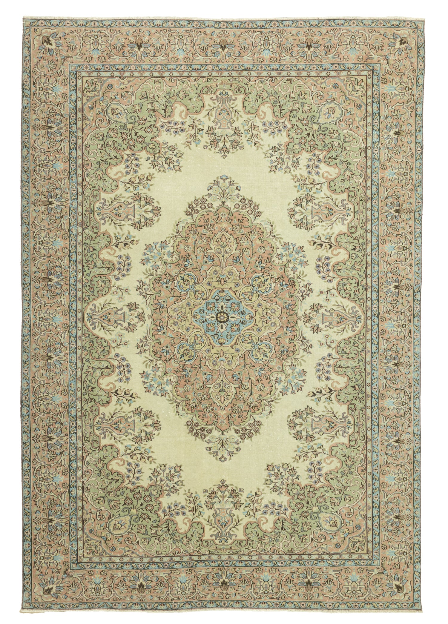 Abek Madalyon Tasarımlı Vintage Halı 208x303 cm