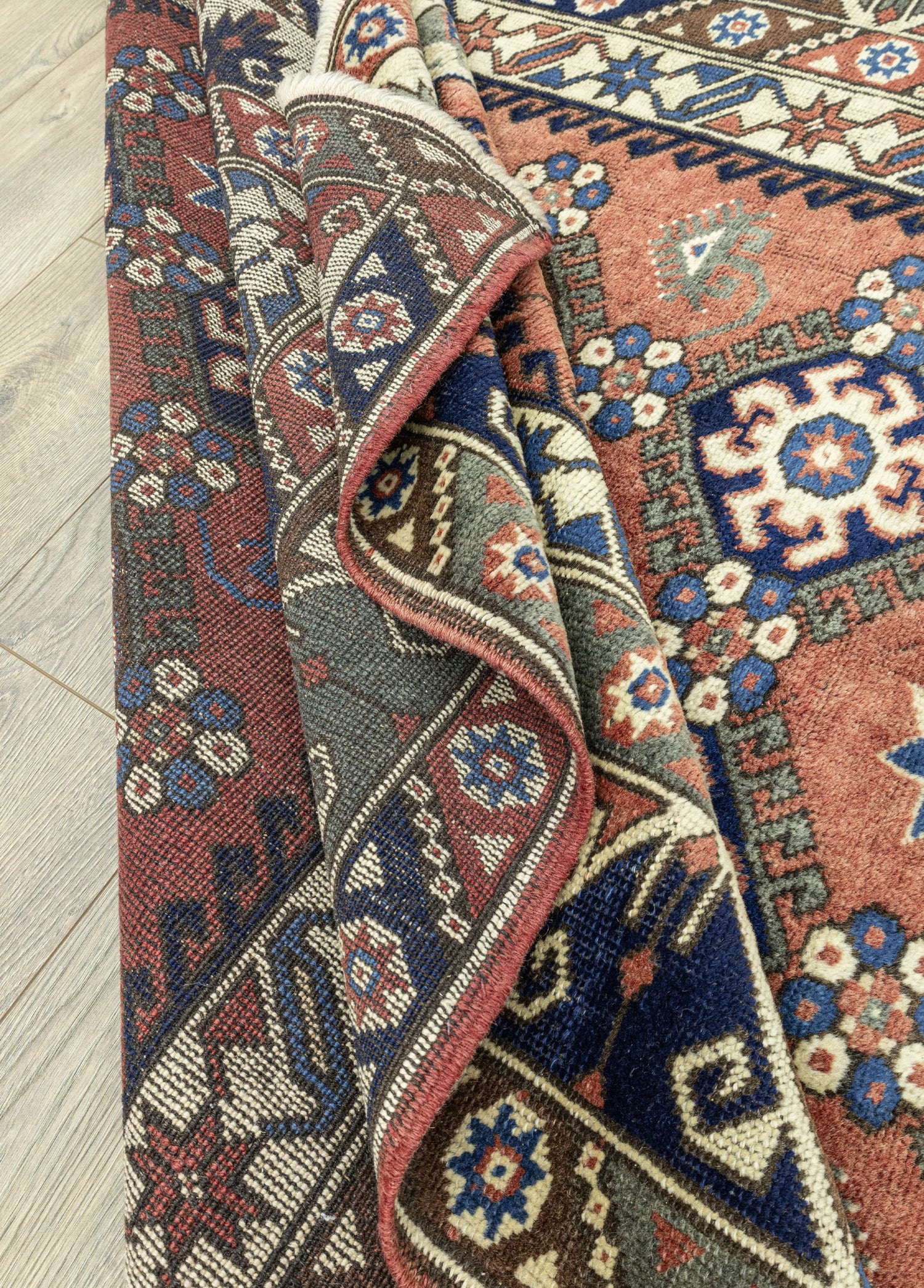 Pomelon Etnik Desenli Yün Halı 156x248 cm