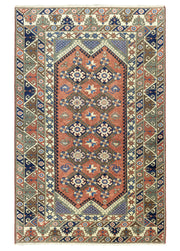 Pomelon Etnik Desenli Yün Halı 156x248 cm