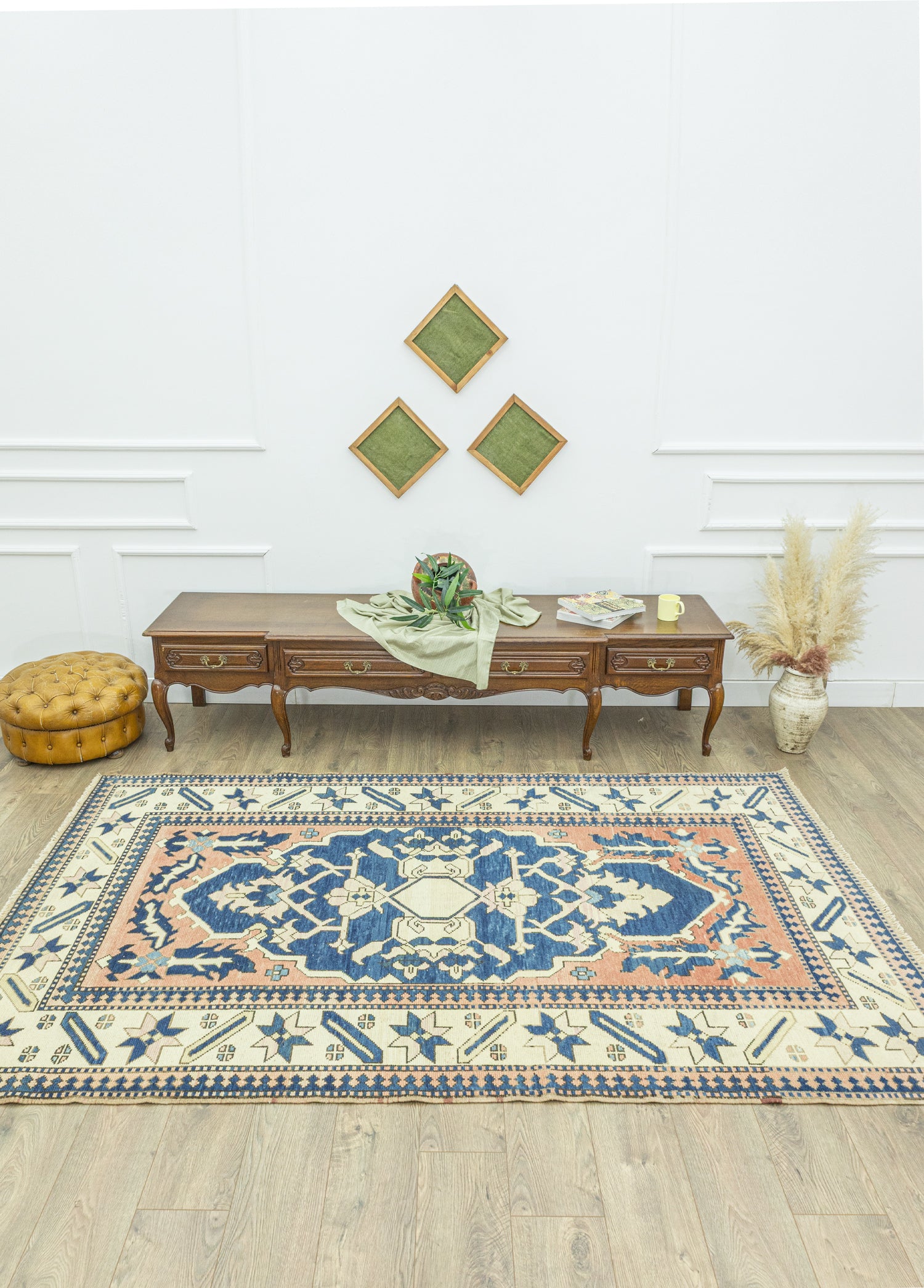 Lirhan Rustik Tasarımlı Yün Halı 161x264 cm