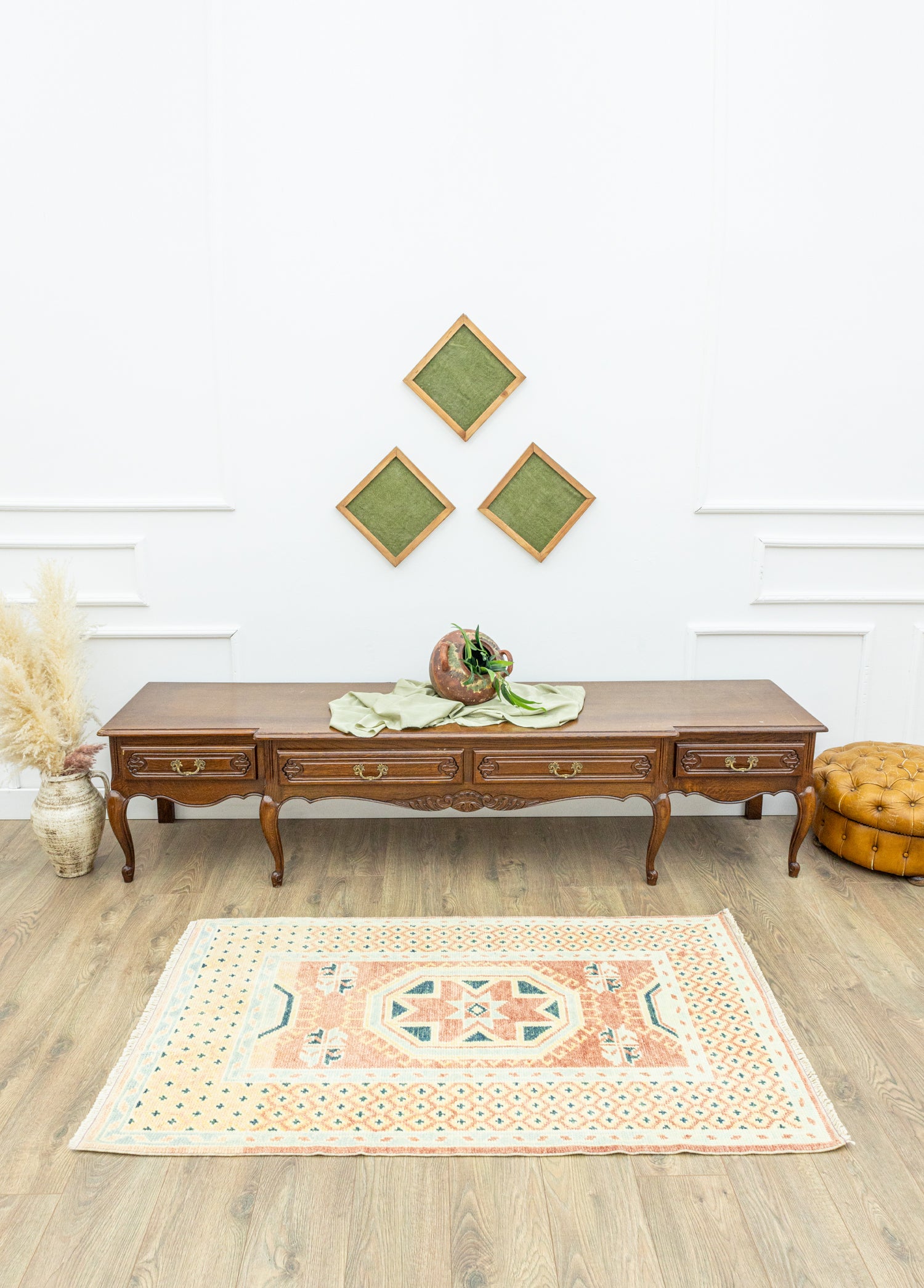 Granada Yıldız Desenli Yün Halı 95x158 cm