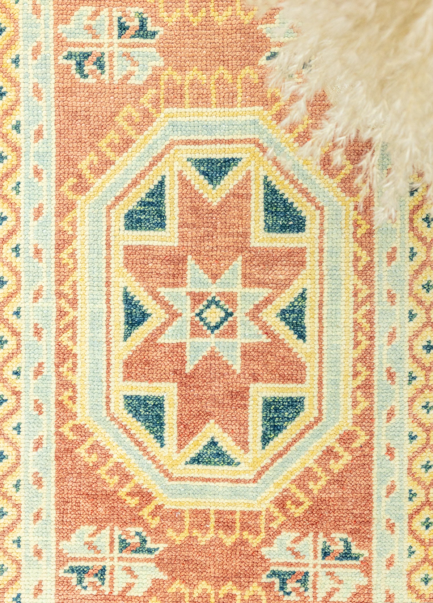 Granada Yıldız Desenli Yün Halı 95x158 cm