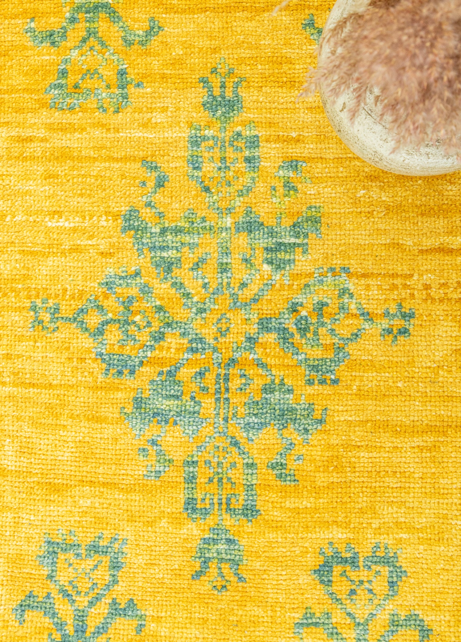 Gilan El Dokuma Sarı Uşak Halı 89x143 cm