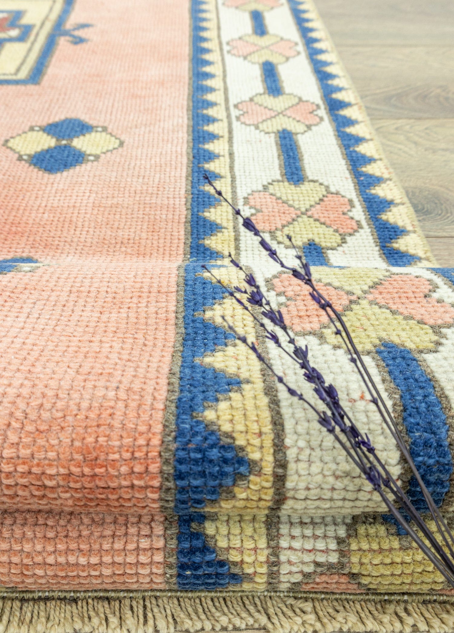 Giyza Rustik Desenli Yün Halı 126x190 cm