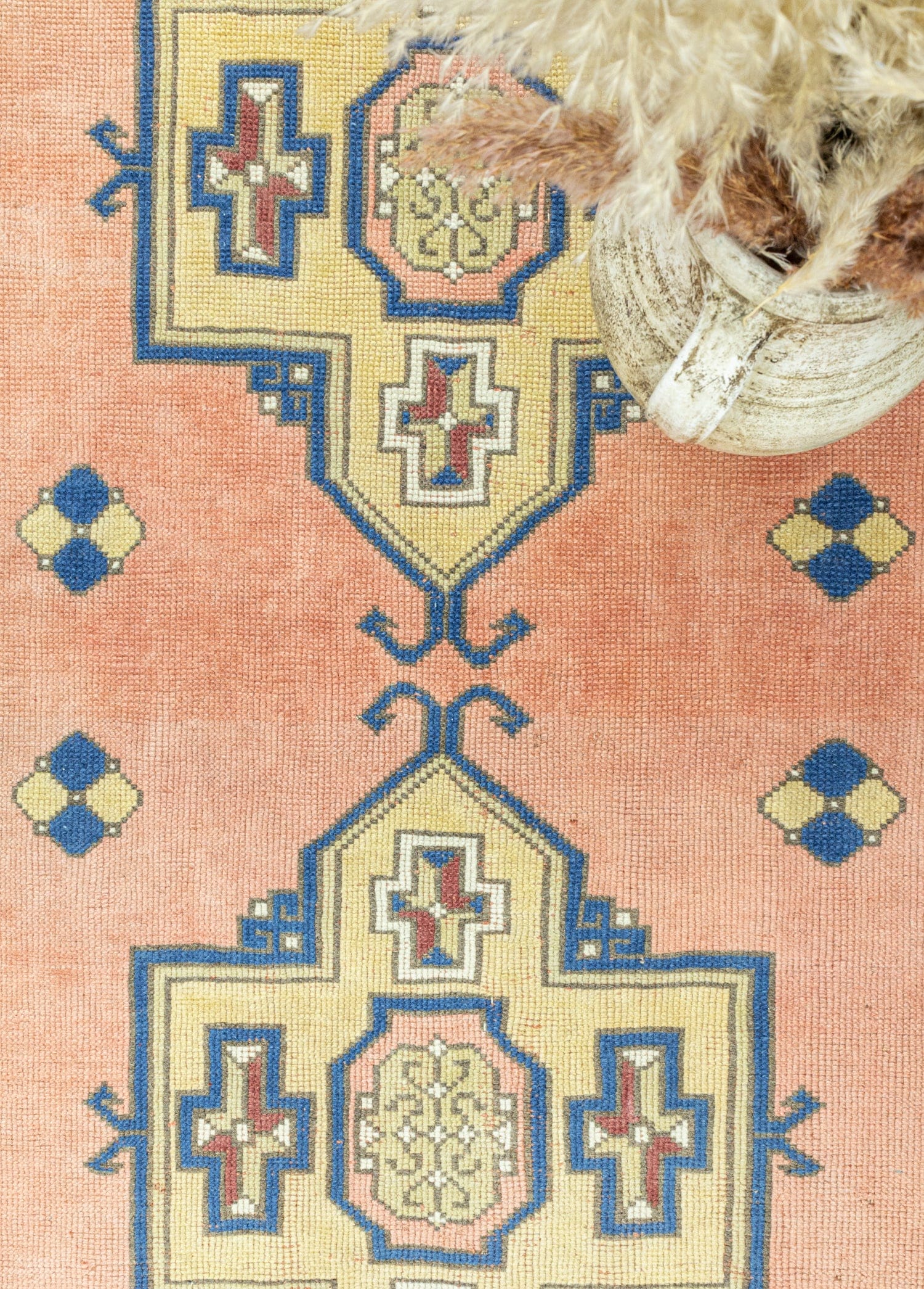 Giyza Rustik Desenli Yün Halı 126x190 cm