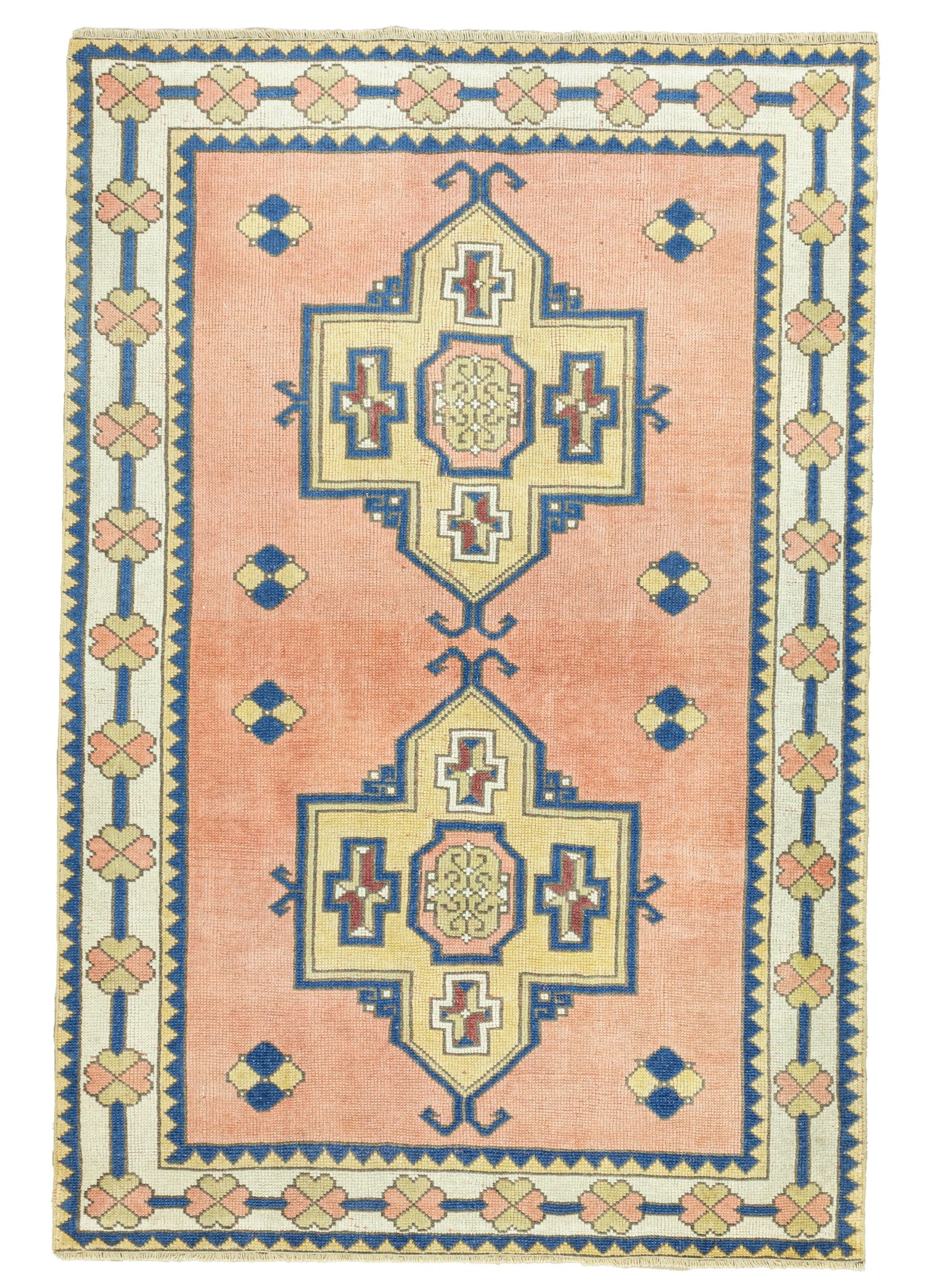 Giyza Rustik Desenli Yün Halı 126x190 cm