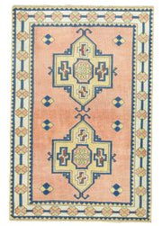 Giyza Rustik Desenli Yün Halı 126x190 cm