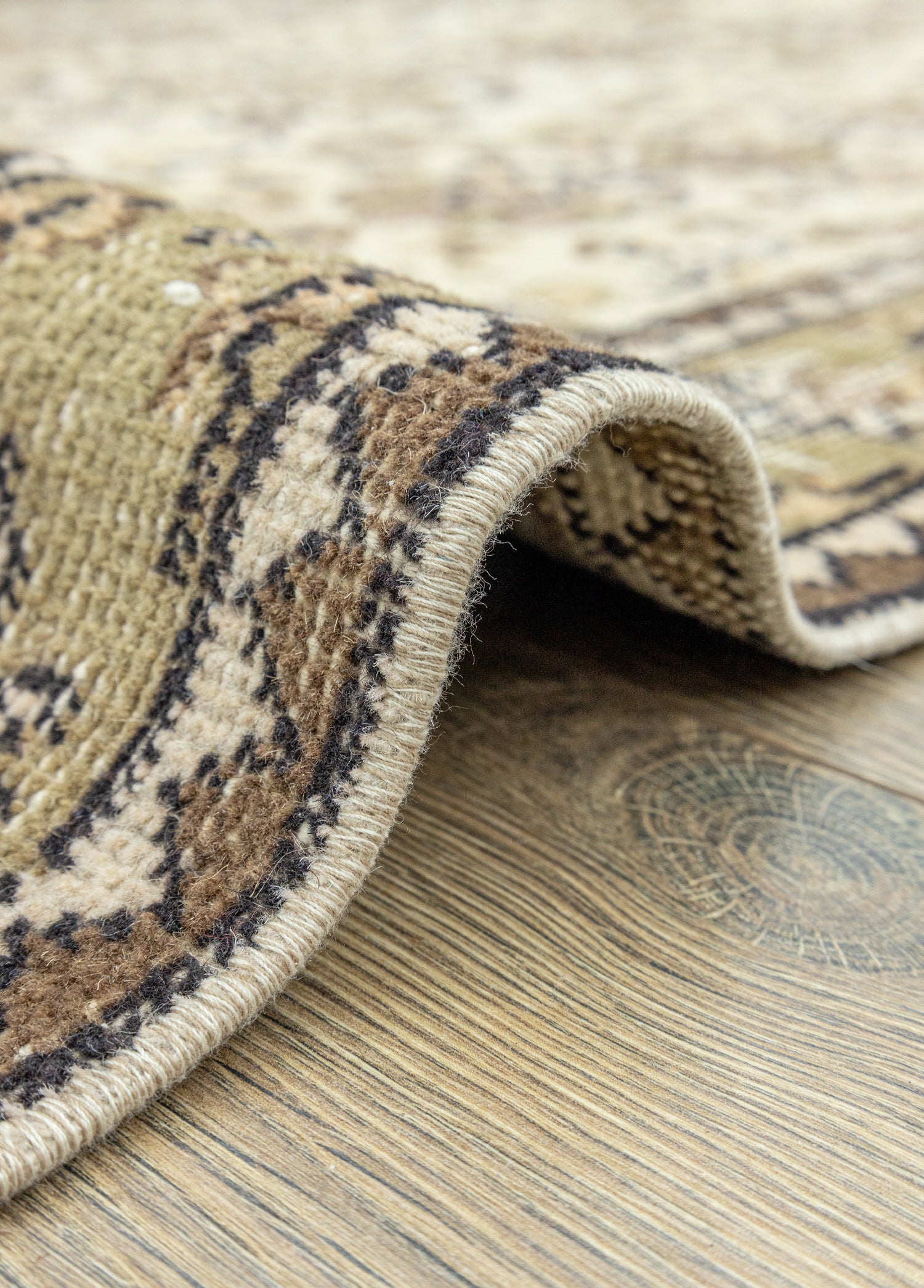 Fida Natural El Dokuma Vintage Halı 113x202 cm