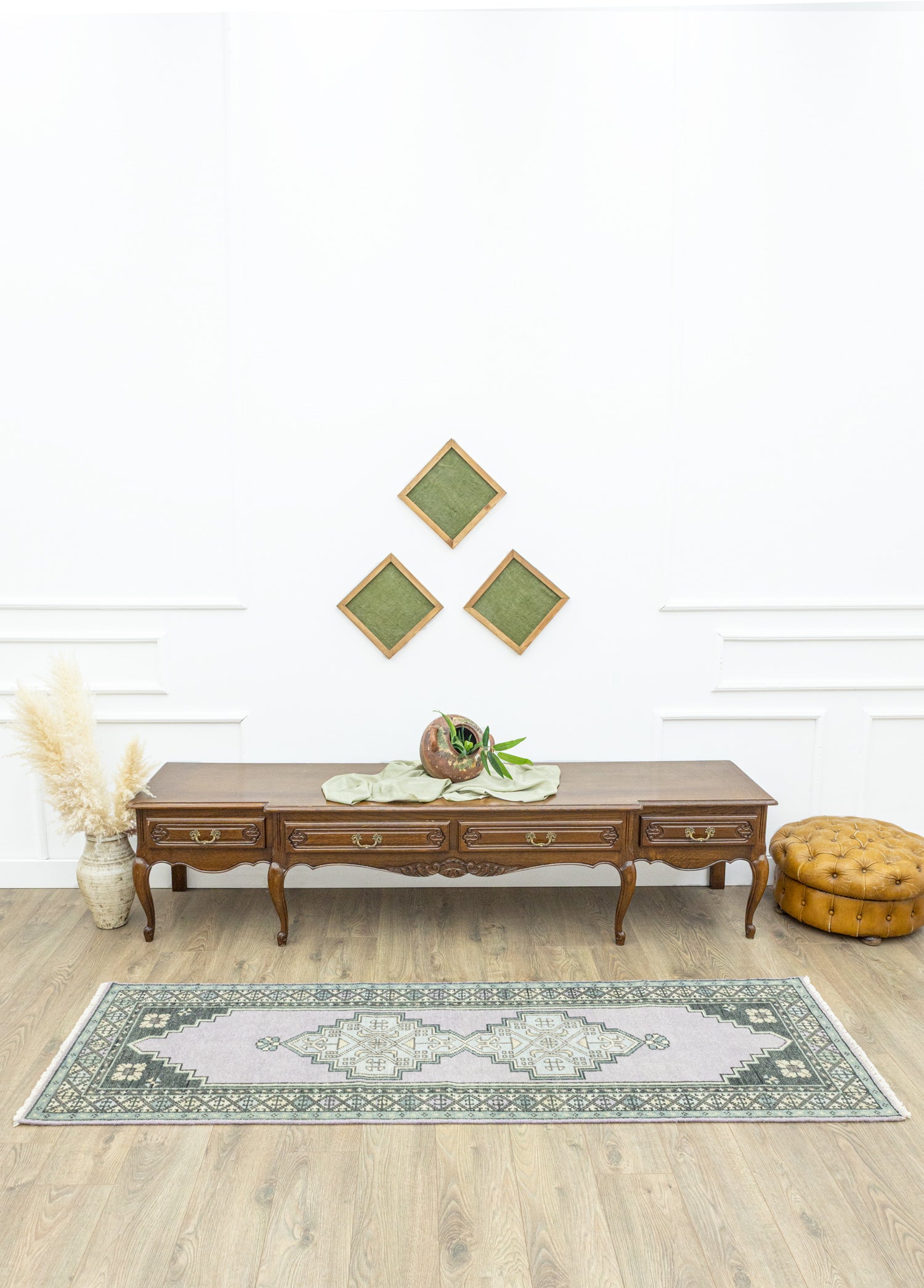 Asmira Rustik Tasarımlı Yün Yolluk 73x230 cm