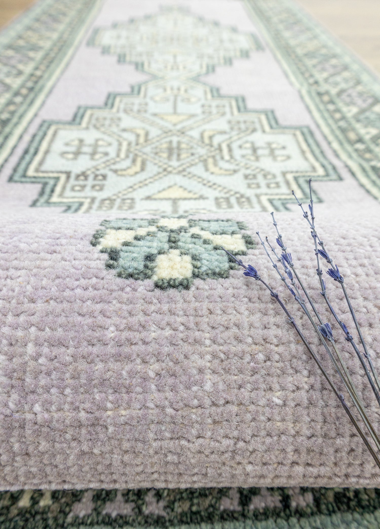 Asmira Rustik Tasarımlı Yün Yolluk 73x230 cm