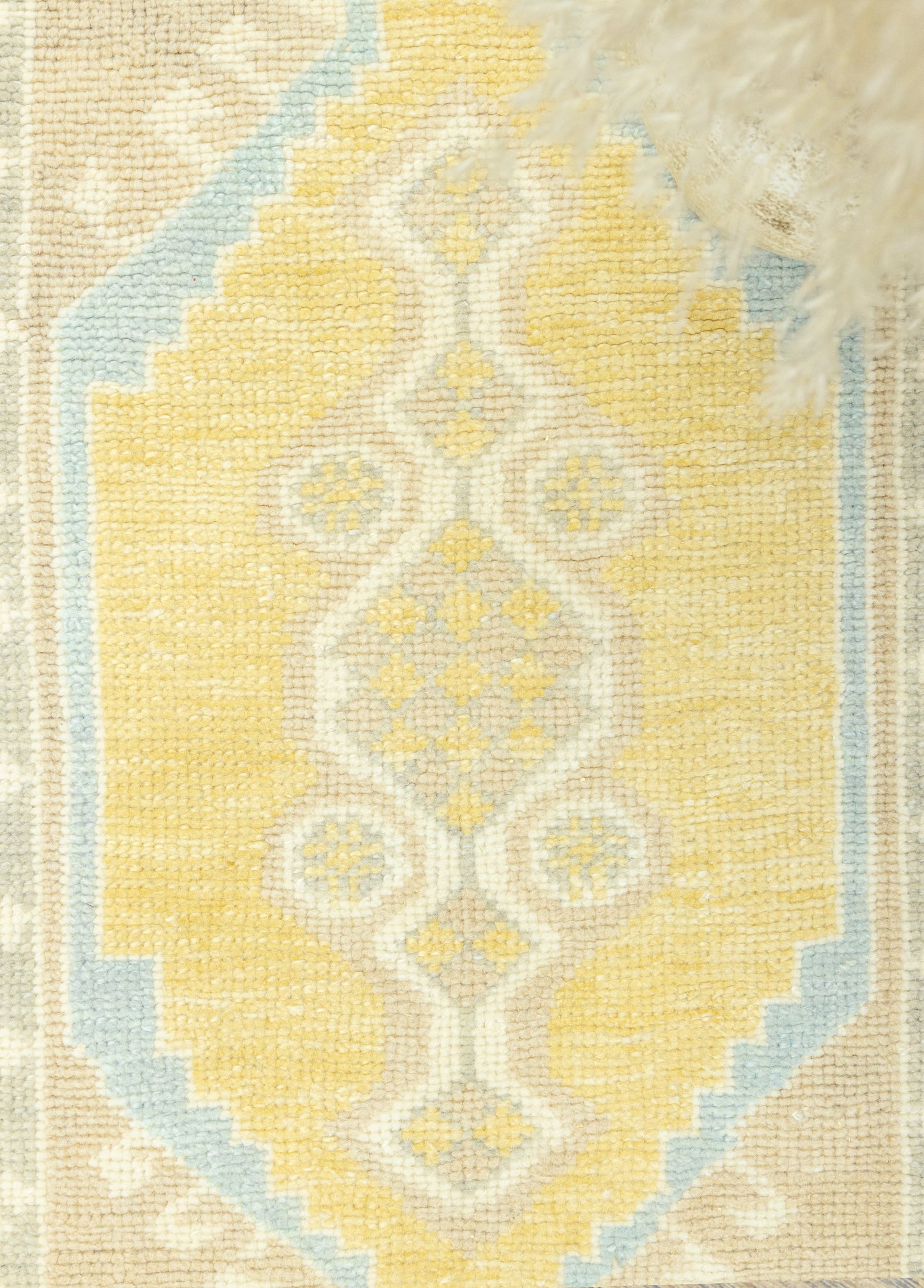 Zerbera El Dokuma Sarı Uşak Yolluk 63x180 cm