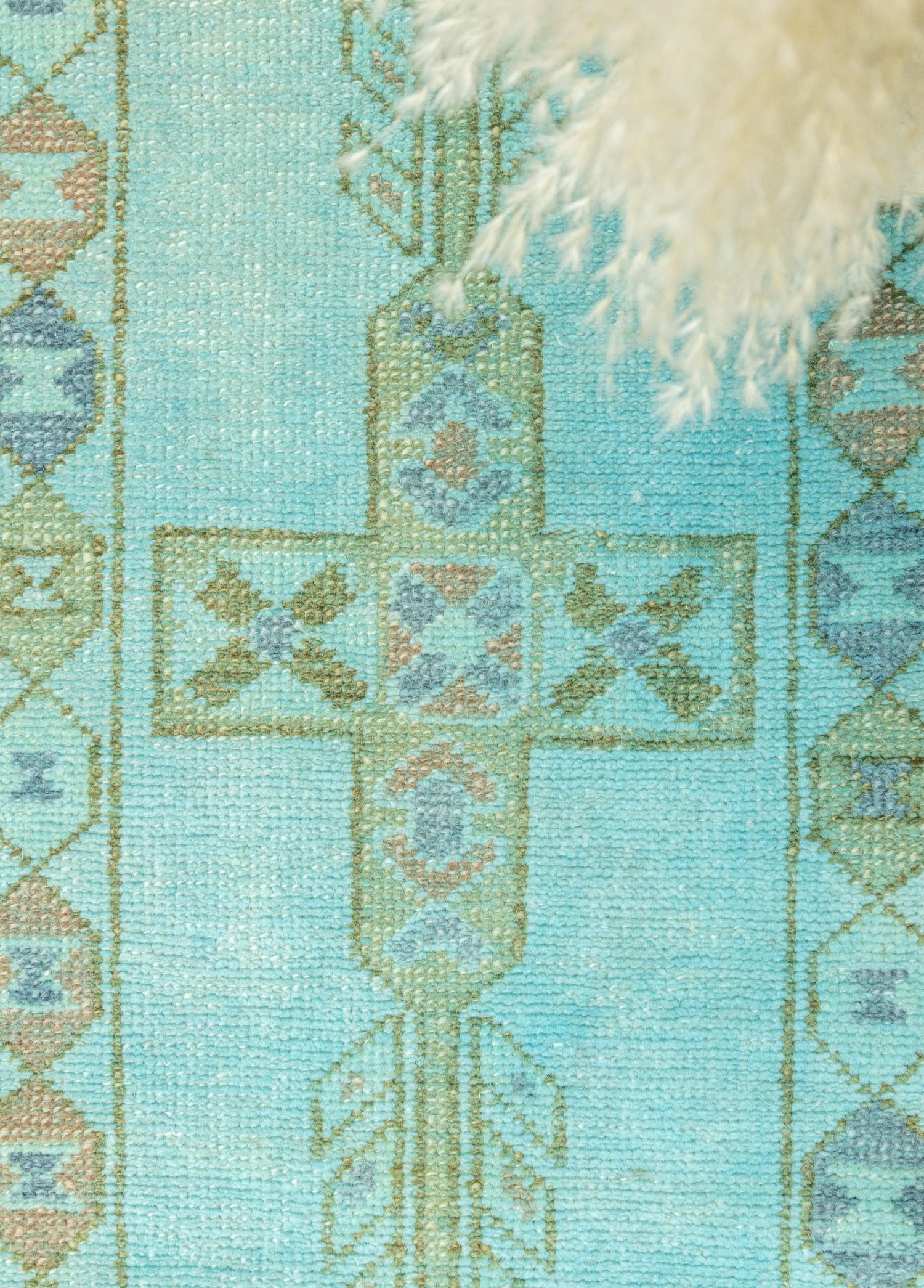 Atela El Dokuma Mavi Yün Yolluk 57x158 cm