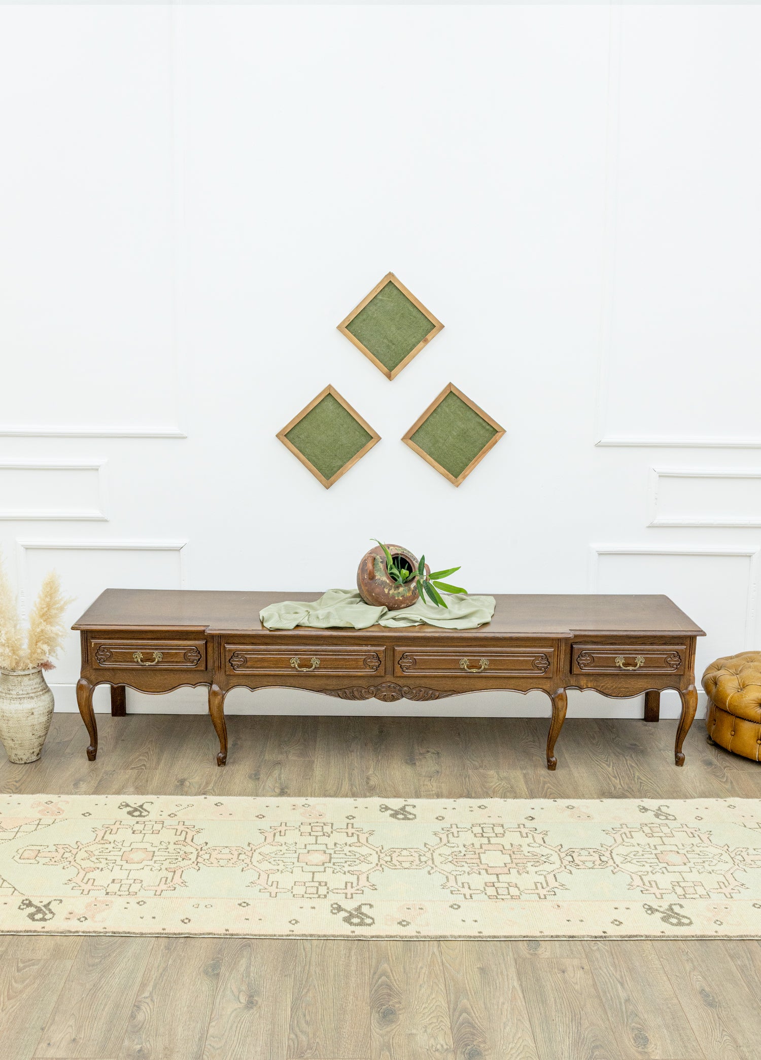 Dalen İlkel Tasarımlı Yün Yolluk 87x371 cm