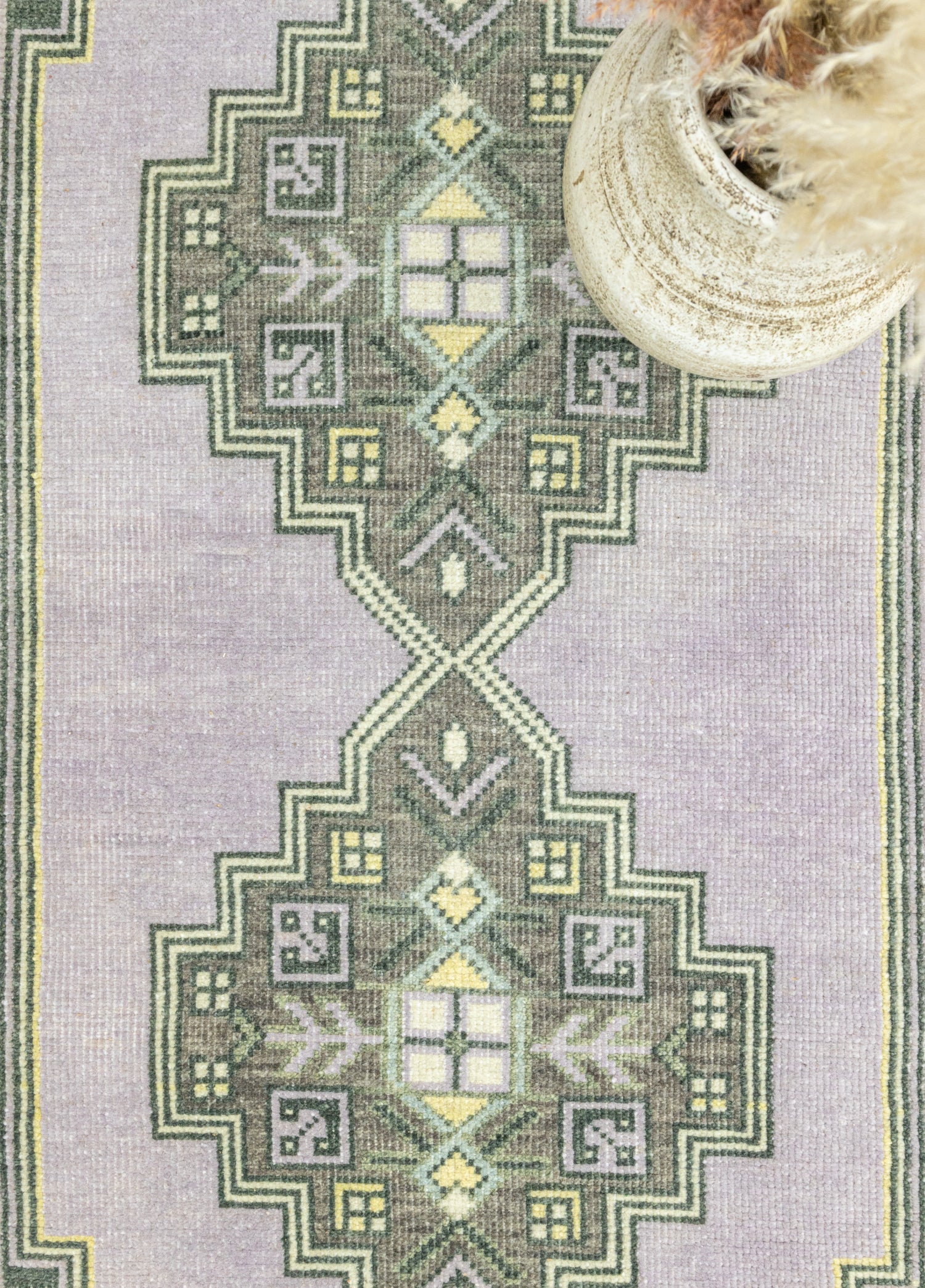 Erdebil Geometrik Desenli Yün Yolluk 73x234 cm
