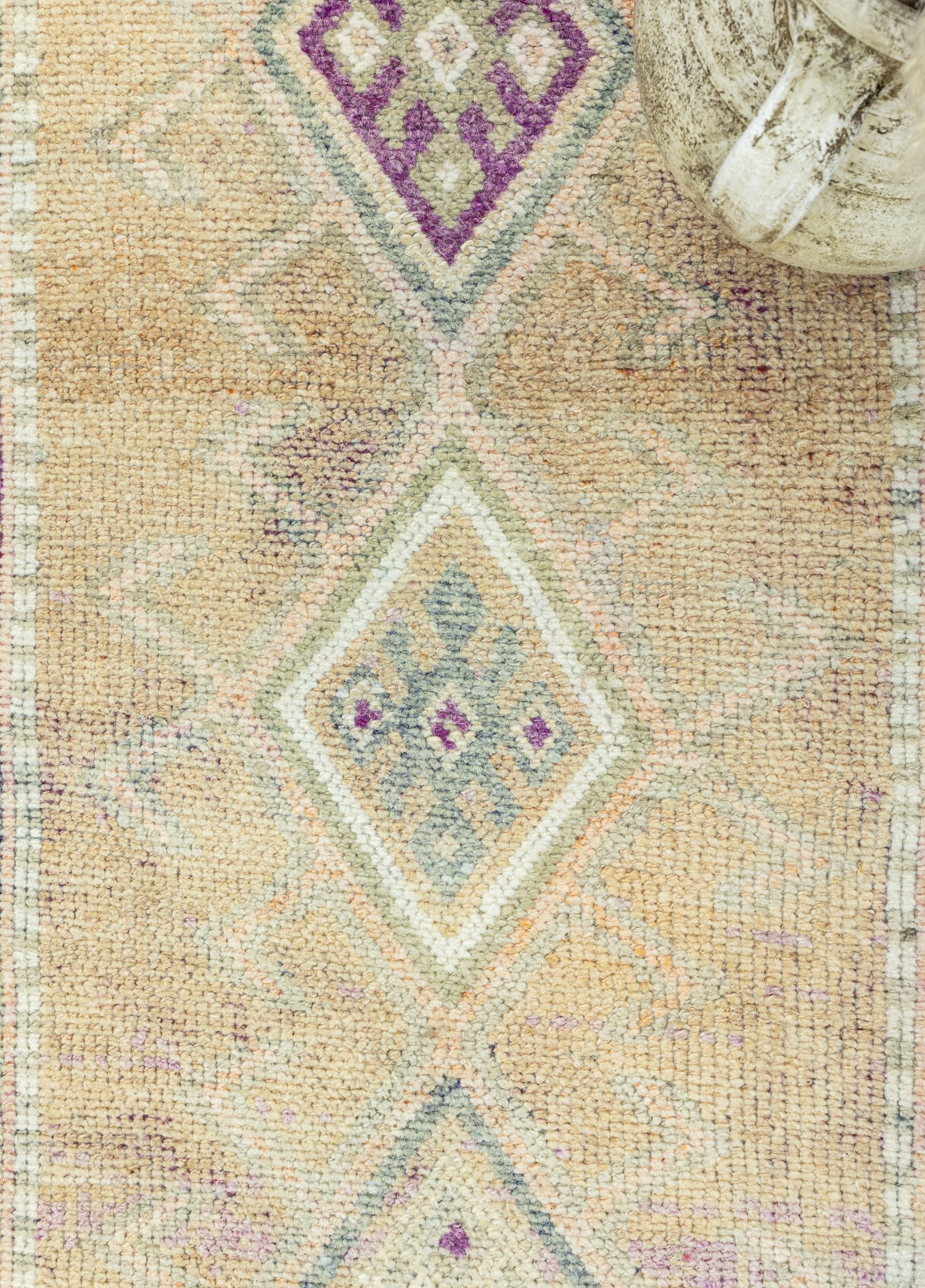 Merda Geometrik Tasarımlı Yün Yolluk 75x369 cm