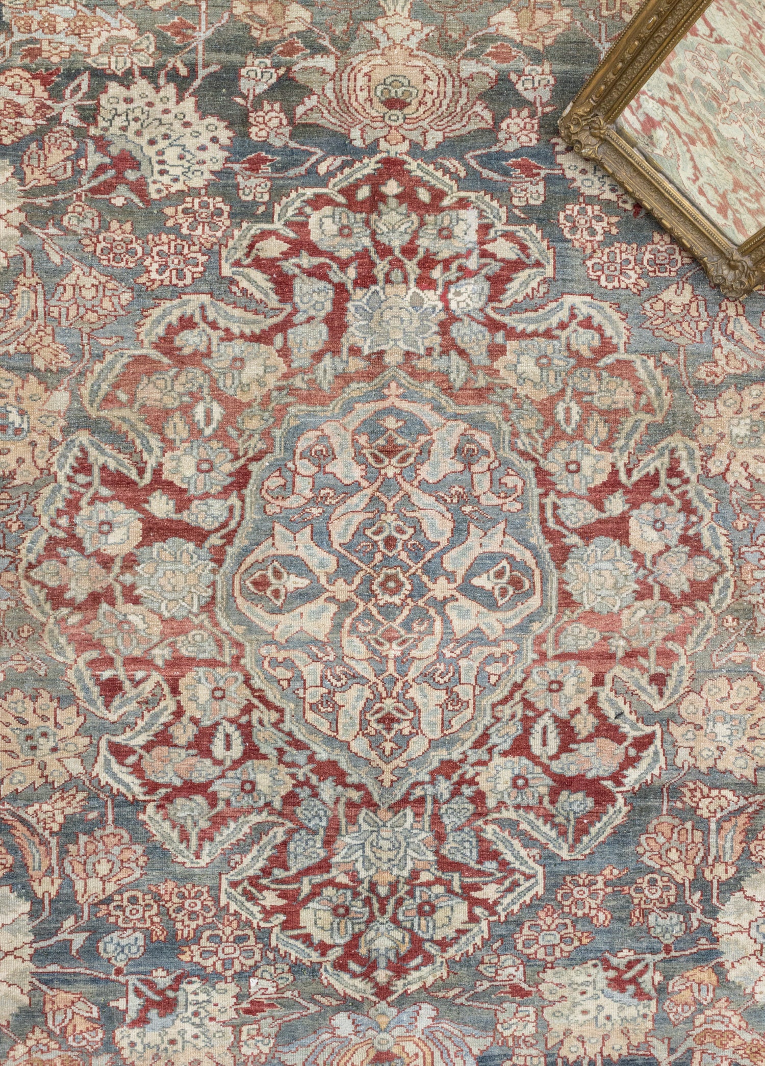 Miyane Orientel Desenli Renkli El Dokuma İran Halısı 366x446 cm