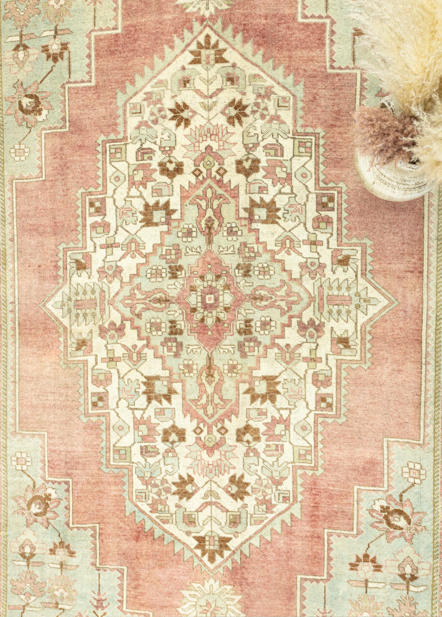 Begonya Pastel Renkli Vintage Halı 231x385 cm