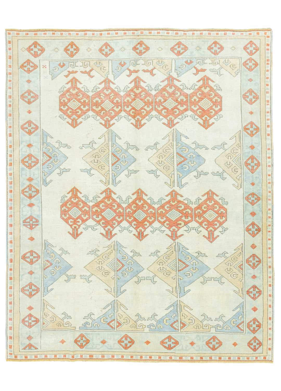 Karlık Geometrik Tasarımlı El Dokuma Halı 191x234 cm