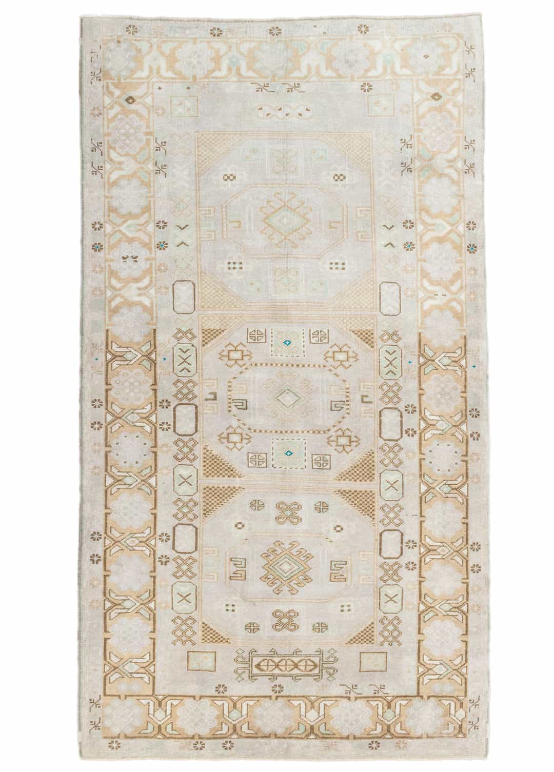 Tivka Rustik Desenli El Dokuma Yün Halı 144x268 cm