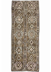 Linda Vintage Rustik Yün Kilim 140x362 cm 