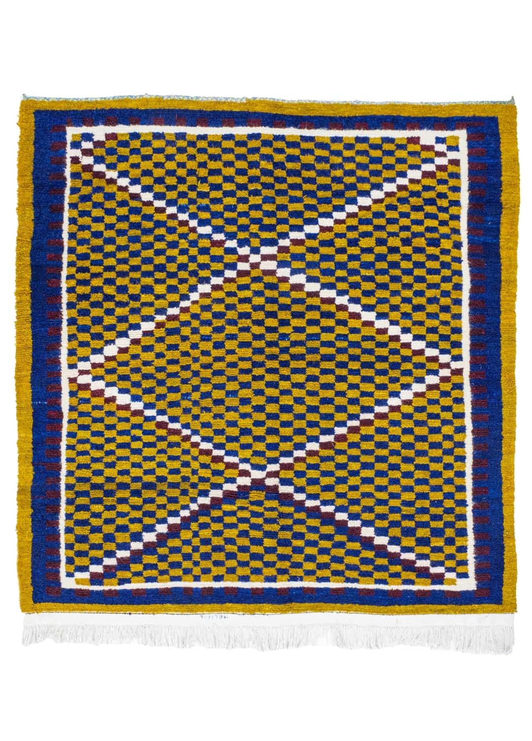 Maddox Vintage Damalı Boho Halı 178x185 cm