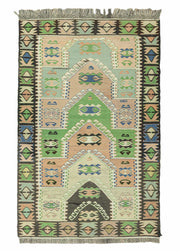 Batllo Pastel Renkli El Dokuma Kilim 122x185 cm