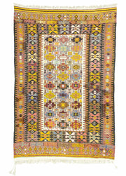 Rissa Geometrik Tasarımlı El Dokuma Kilim 152x220 cm