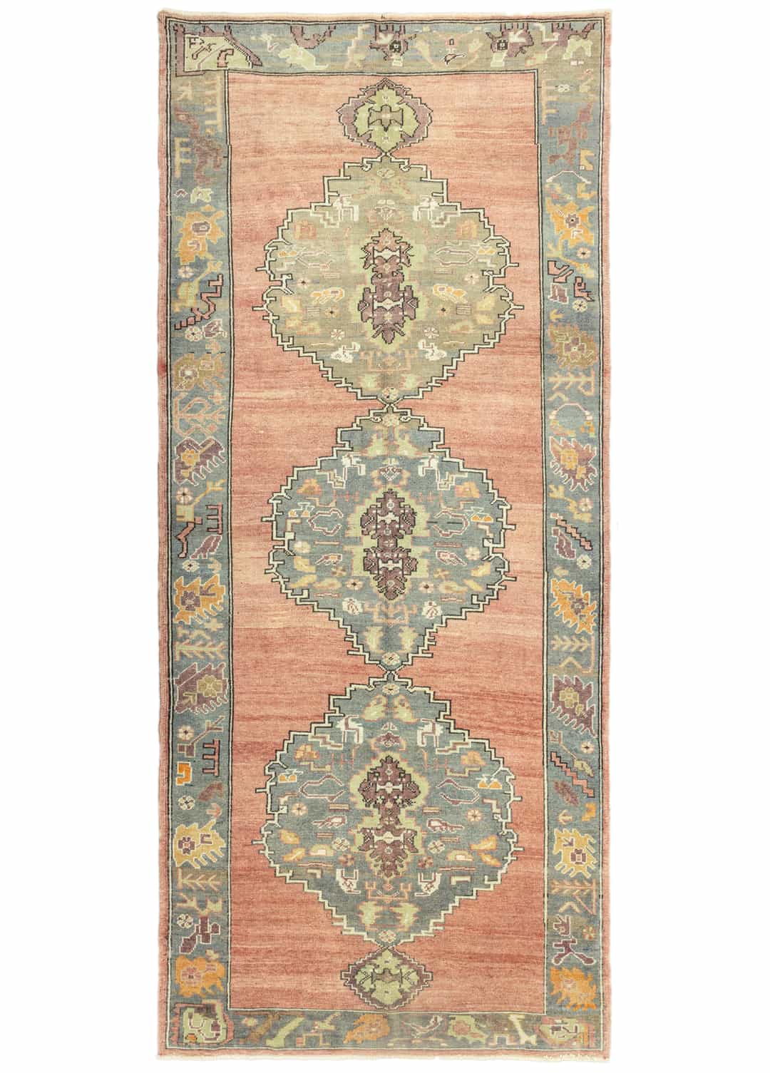 Achiella Rustik Tasarımlı Yün Halı 164x379 cm