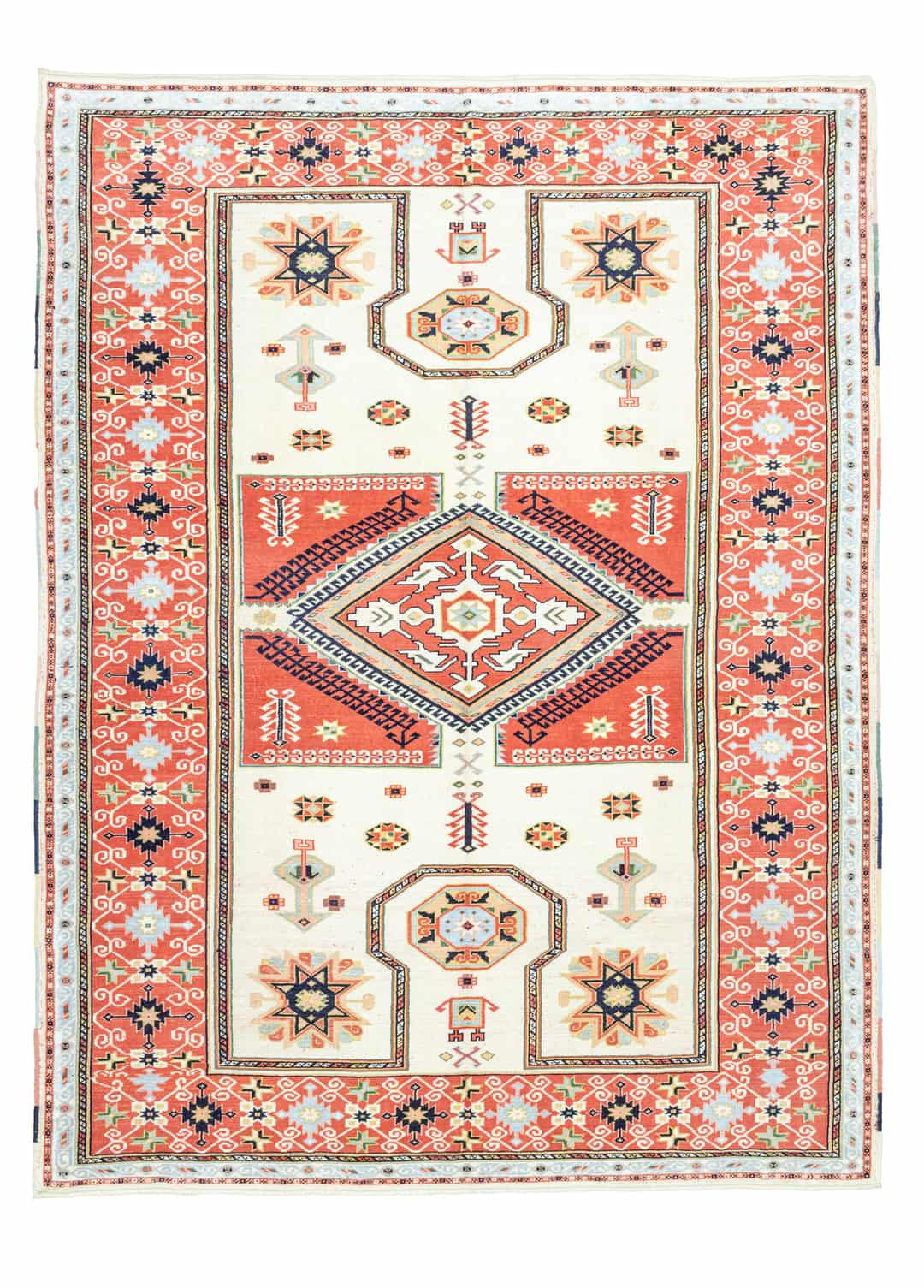 Orchis El Dokuma Geometrik Tasarımlı Yün Halı 221x288 cm