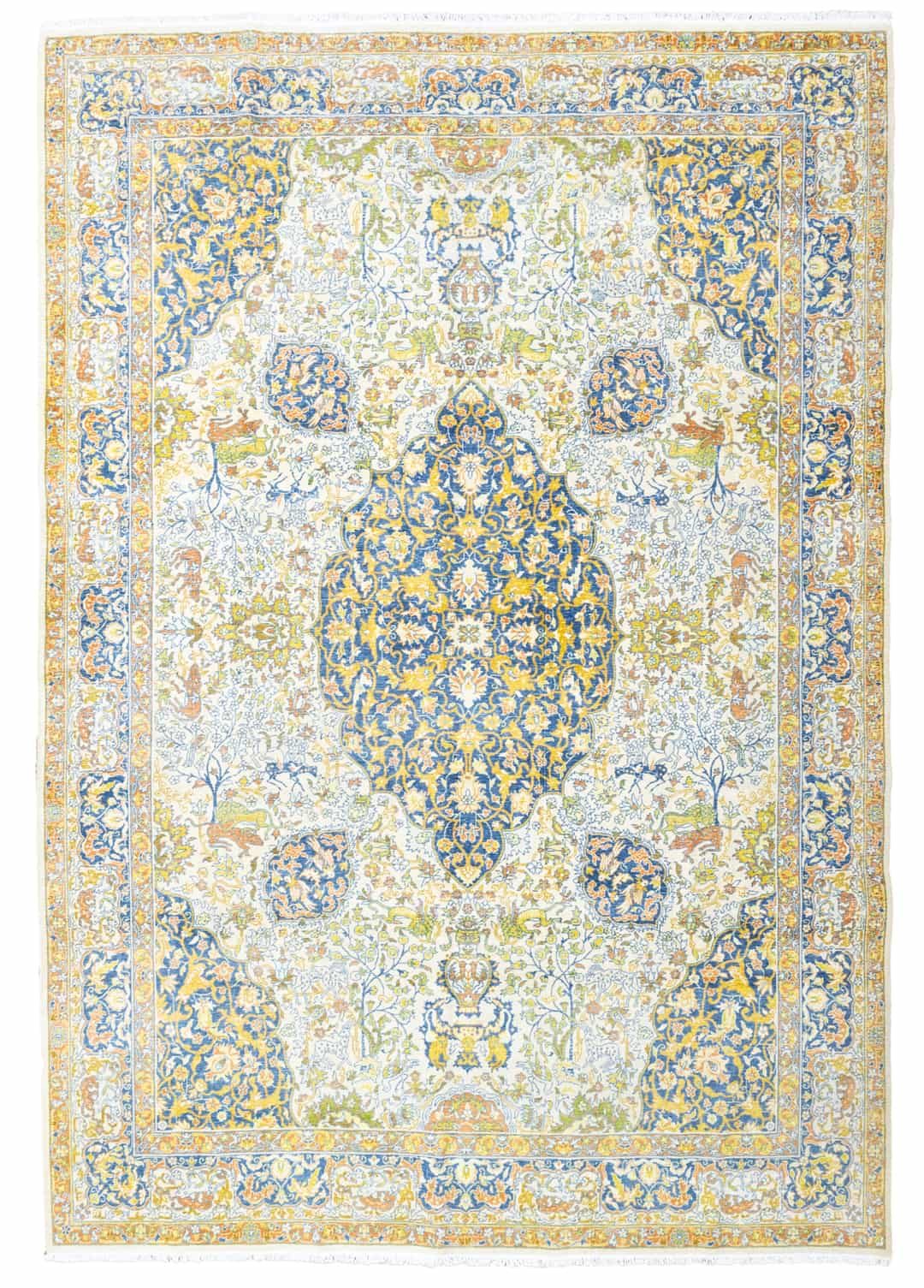 Freja Madalyon Desenli El Dokuma İran Halısı 217x316 cm