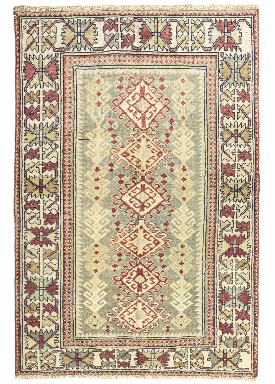 Vidar İlkel Desenli El Dokuma Yün Halı 117x178 cm