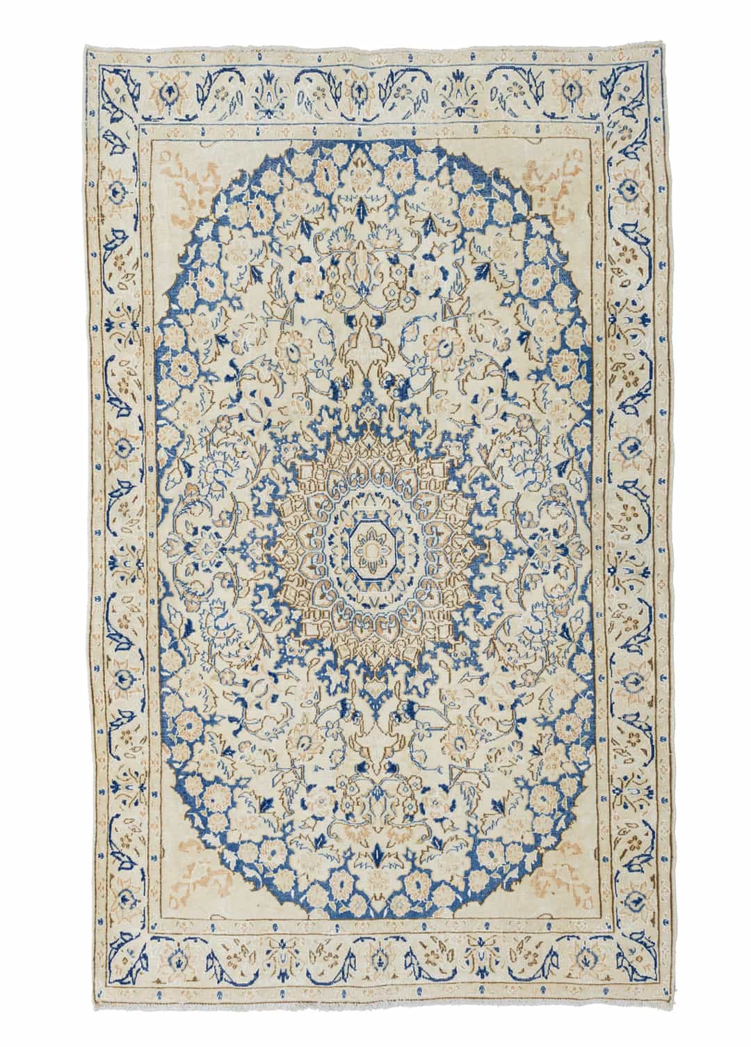 Dezful İran Madalyon Desenli El Dokuma Halı 116x190 cm