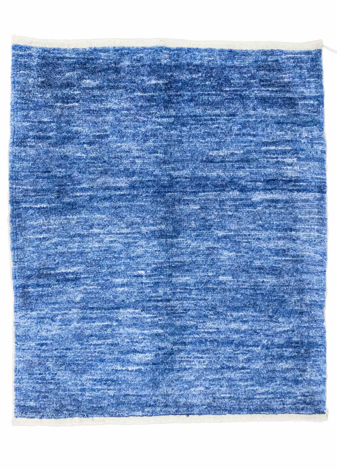 Kaunos El Dokuma Mavi Kendir Halı 104x114 cm