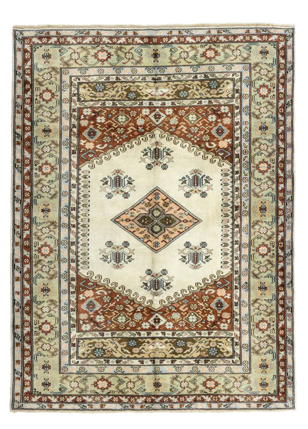 Zhupar Etnik Desenli El Dokuma Milas Halısı 168x226 cm