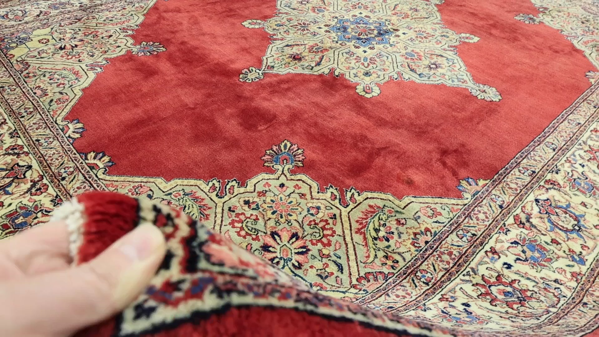 Videoyu yükle: Ostan El Dokuma İran Keşan Halı 263x355 cm