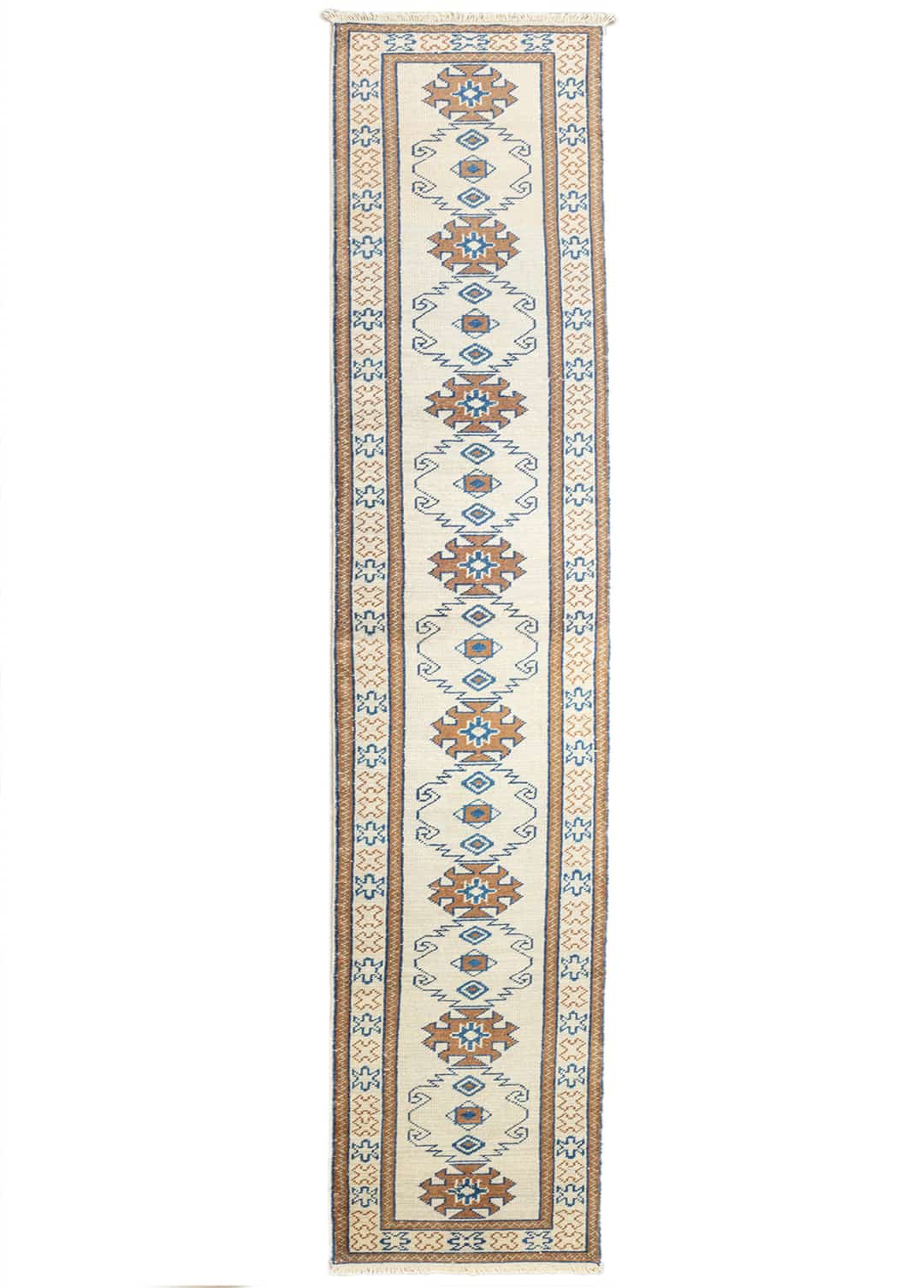 Selce Rustik Desenli El Dokuma Yün Yolluk 78x535 cm
