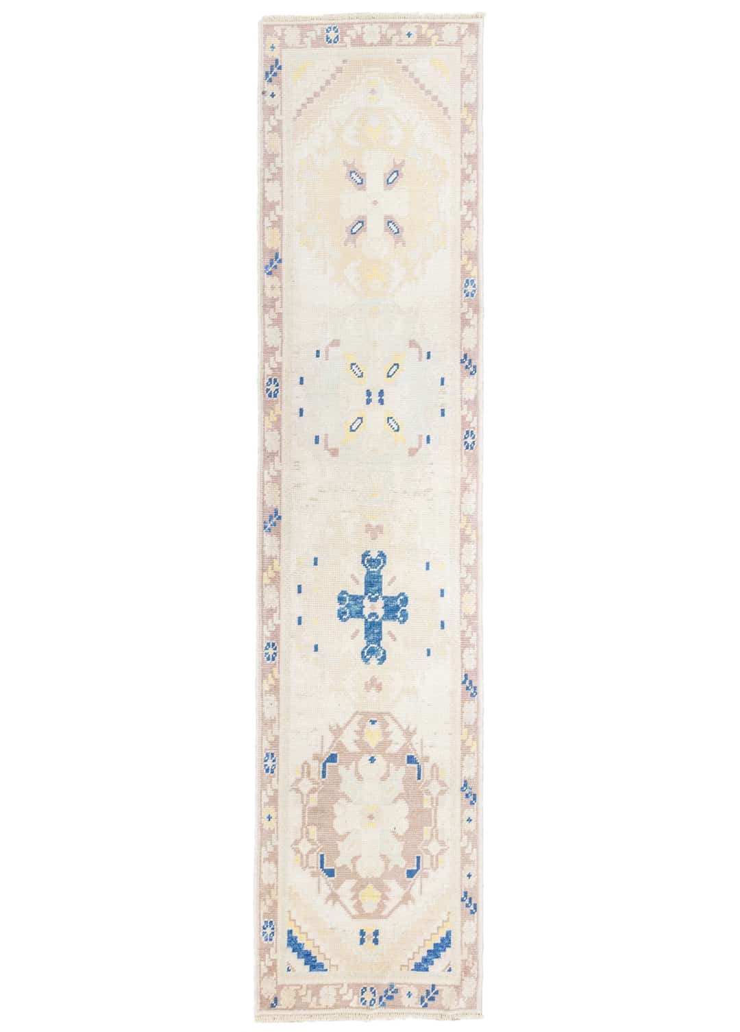 Karas Oriental Desenli El Dokuma Yün Halı 79x360 xm