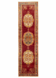 Miraz Kırmızı El Dokuma Güney Yolluk 99x379 cm