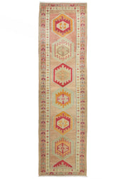 Tayeçe El Dokuma Yün Herki Yolluk Halı 88x364 cm
