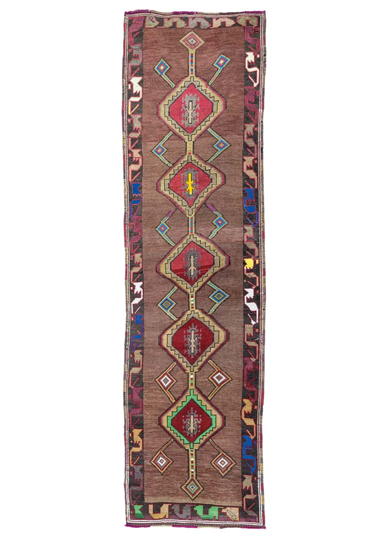 Eli Belinde Motifli Yün Yolluk 90x334 cm