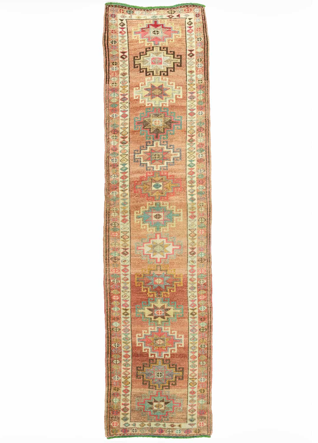 Zahter Etnik Tasarımlı El Dokuma Yün Yolluk 77x367 cm