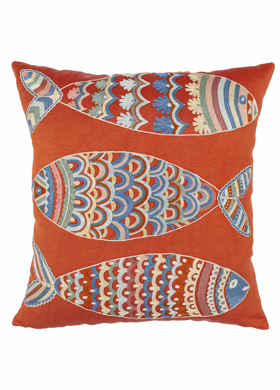 Sistan Balık Desenli Kırlent 50x50 cm