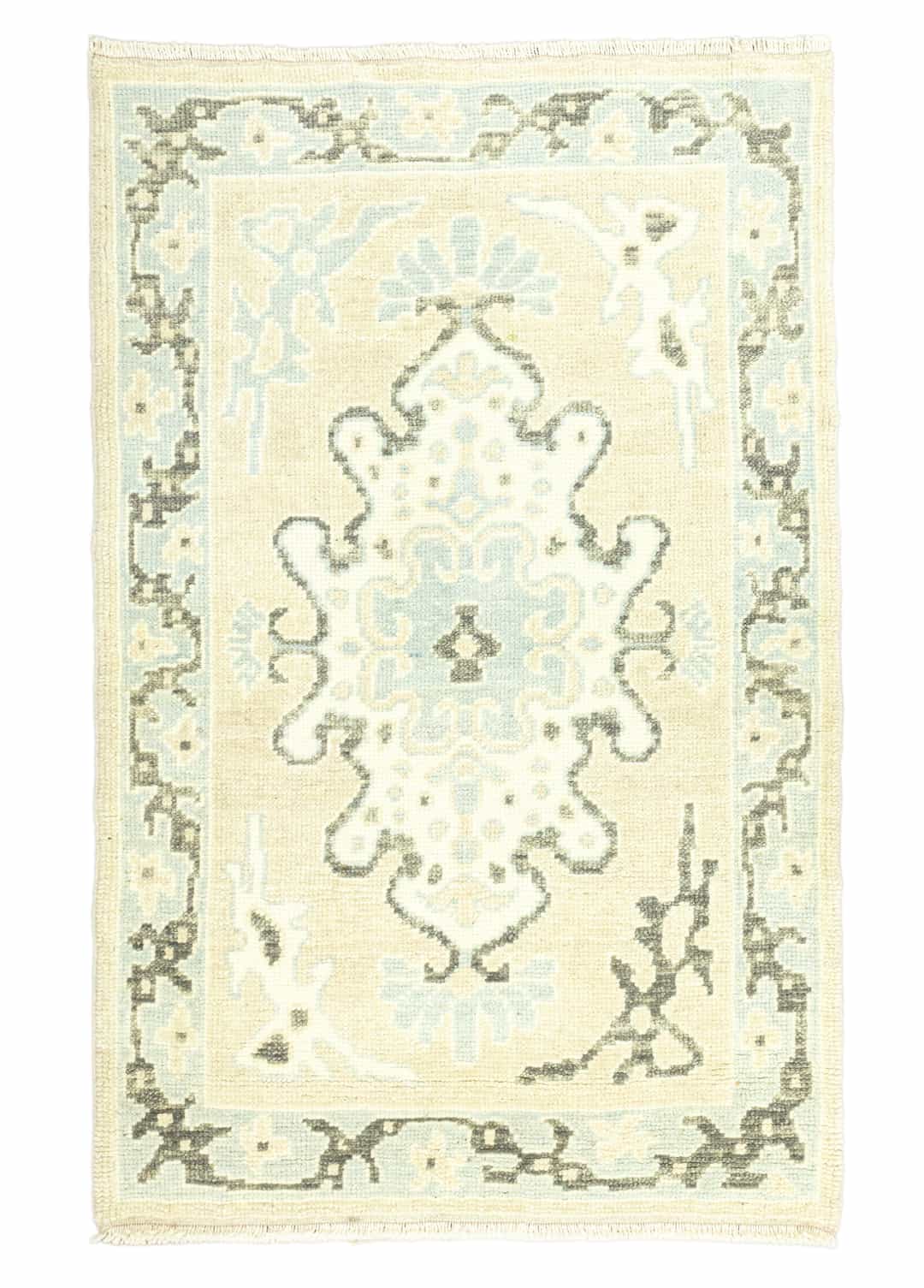 Anemon Rustik Tasarımlı Yün Halı 97x149 cm